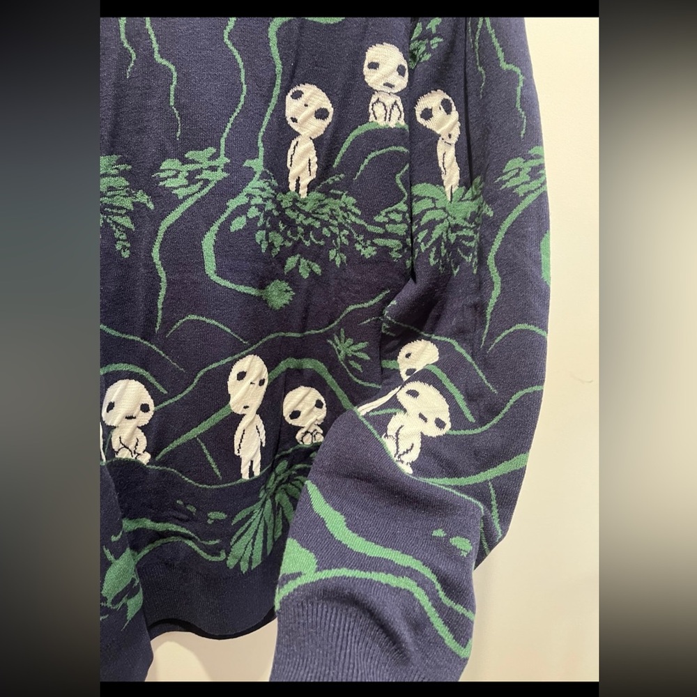 Studio Ghibli Princess Mononoke Kodama Forest Crewneck Sweater - Picture 5 of 8